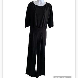 Black Jumpsuit Romper One Piece Pant Keyhole Cutout Pant Suit Dressy Formal NEW